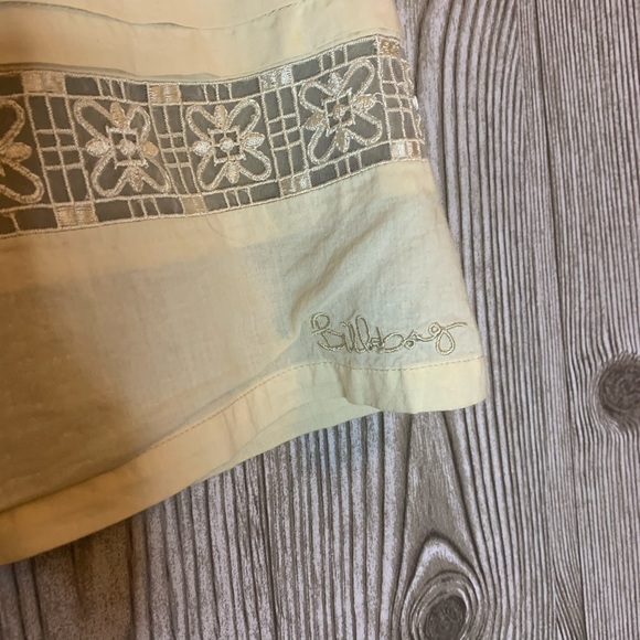 Billabong Skirt 3 Cream Lined Zipper geometric boho a line bohemian beach vacay - Picture 2 of 9